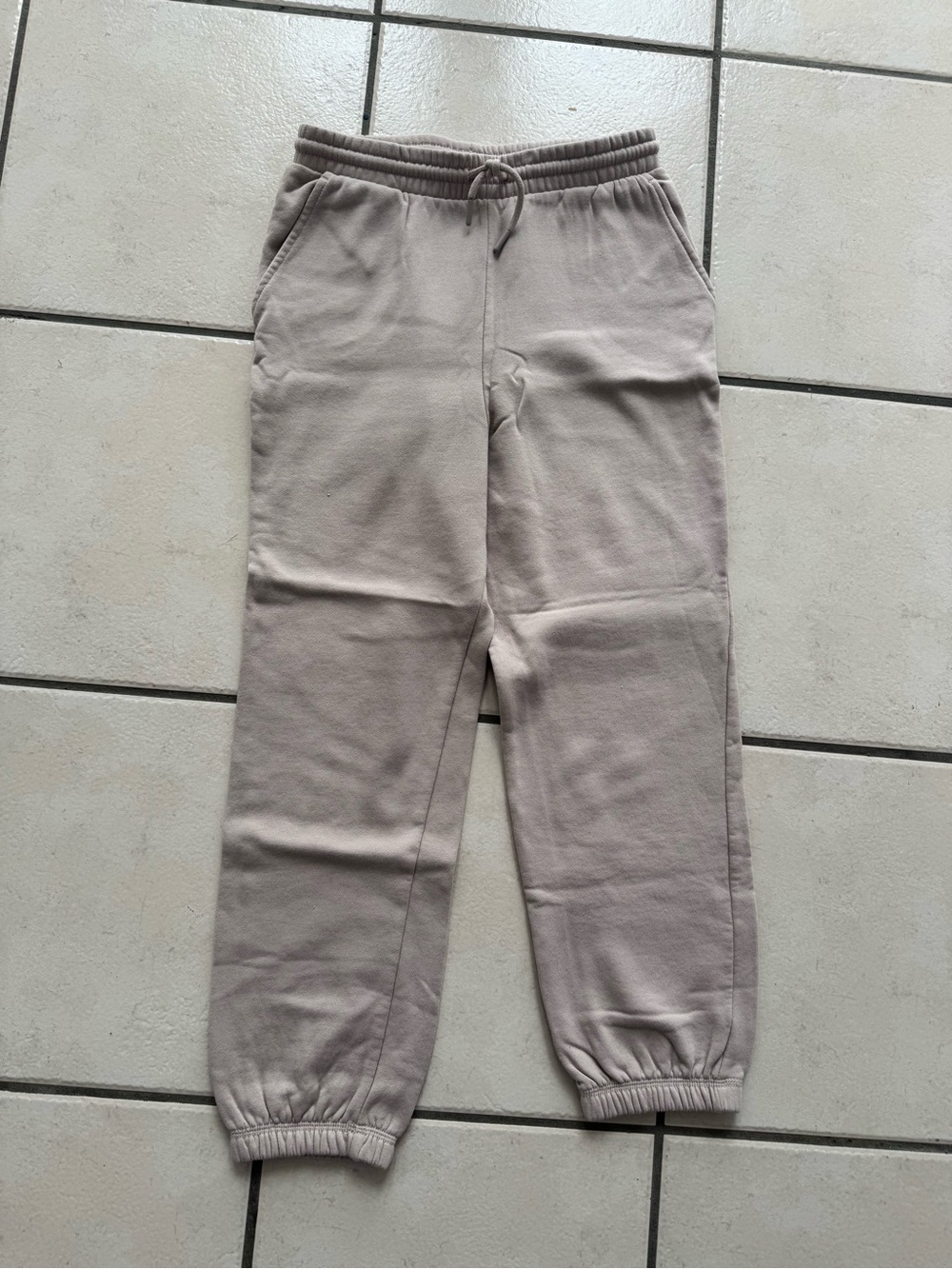 Neutral Tan Jogger Pants - Comfortable Elastic Waist